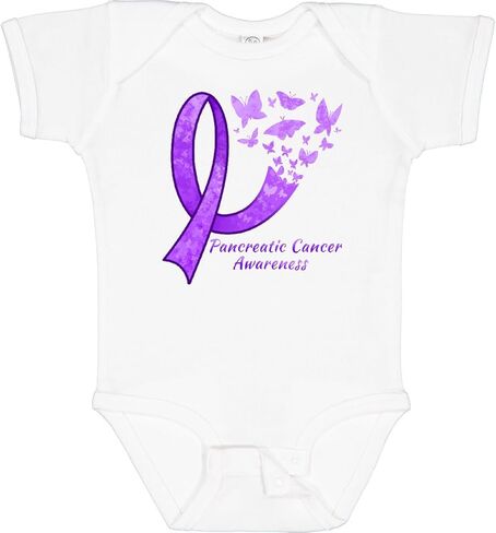 inktastic Pancreatic Cancer Awareness Ribbon and Butterflies Baby Bodysuit in Saudi Arabia