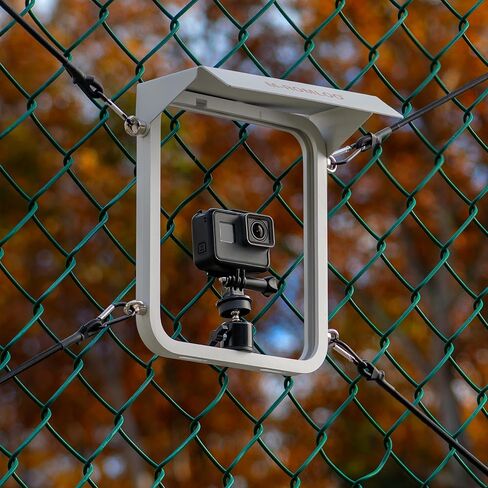 Gamechanger Fence Mount for Baseball & Softball Streaming, Aluminum 360° Rotating Camera Mount with Sunshade & Waterproof Power Bank Pouch, Compatible with iPhone, Mevo, GoPro in Kuwait