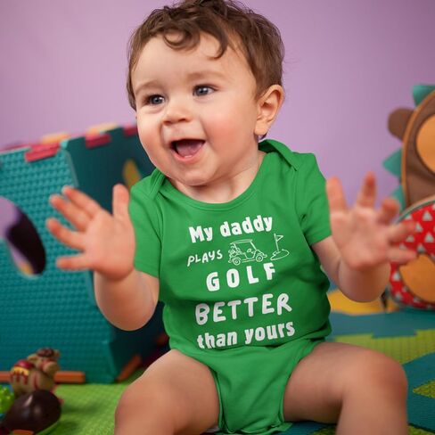 Born to Rock® Golf Baby Bodysuit – Funny Infant Outfit Gift “My Daddy/Uncle/Grandpa Plays Pickleball Better Than Yours" in Saudi Arabia