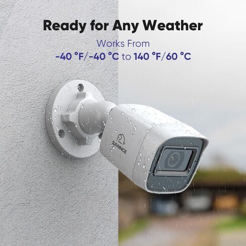 SANNCE 8CH Full 1080P نظام كاميرا الأمن CCTV كاميرا للرؤية الليلية كاميرات مراقبة، IP66 مانعة لتسرب الماء in Kuwait