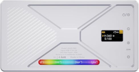 ضوء فيديو بانابوي RGB، 225 خرزة مصباح 95+ CRI 24 تأثيرات مشهد 2500K 9900K ضوء مؤتمر فيديو، تصوير فوتوغرافي LED مع بطارية 4000 مللي أمبير في الساعة حامل حذاء بارد لكاميرا DSLR in Kuwait
