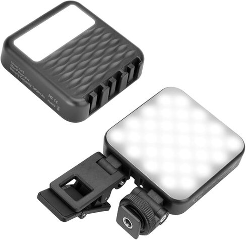 مصباح فيديو LED من بانابوي، CRI 95+ 85 خرزة 2500-6500 كلفن قابل للتعتيم 3 مستويات سطوع ضوء الكاميرا المحمولة تيار مباشر مع محول حذاء بارد مدمج ببطارية 2000 مللي أمبير للهواتف الذكية in Kuwait