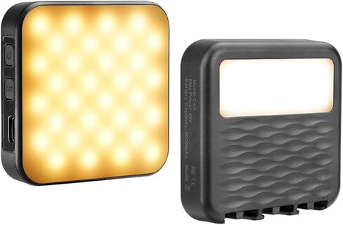 مصباح فيديو LED من بانابوي، CRI 95+ 85 خرزة 2500-6500 كلفن قابل للتعتيم 3 مستويات سطوع ضوء الكاميرا المحمولة تيار مباشر مع محول حذاء بارد مدمج ببطارية 2000 مللي أمبير للهواتف الذكية in Kuwait