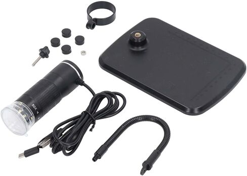 منظار التكبير المحمول من Fafeicy، مجهر رقمي USB تكبير 50-1000X مع 8 مصابيح LED قابلة للتعديل وحامل مرن، لمراقبة الأحياء في الهواء الطلق للهاتف المحمول in Kuwait
