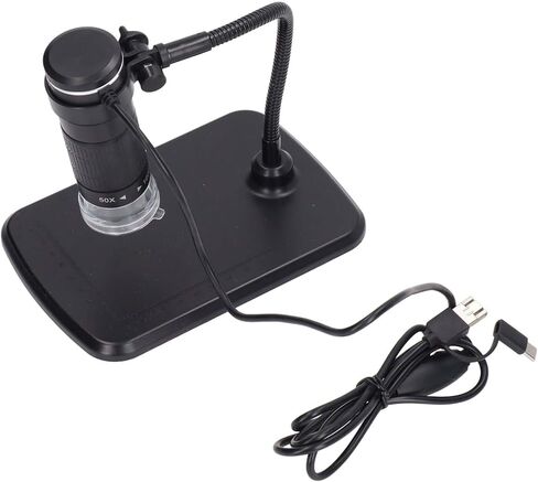 منظار التكبير المحمول من Fafeicy، مجهر رقمي USB تكبير 50-1000X مع 8 مصابيح LED قابلة للتعديل وحامل مرن، لمراقبة الأحياء في الهواء الطلق للهاتف المحمول in Kuwait