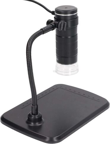 منظار التكبير المحمول من Fafeicy، مجهر رقمي USB تكبير 50-1000X مع 8 مصابيح LED قابلة للتعديل وحامل مرن، لمراقبة الأحياء في الهواء الطلق للهاتف المحمول in Kuwait