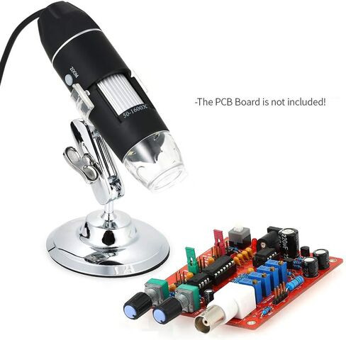 مجهر رقمي USB تكبير 1600X مع وظيفة OTG وحامل إضاءة 8-LED مكبر متعدد الوظائف in Kuwait