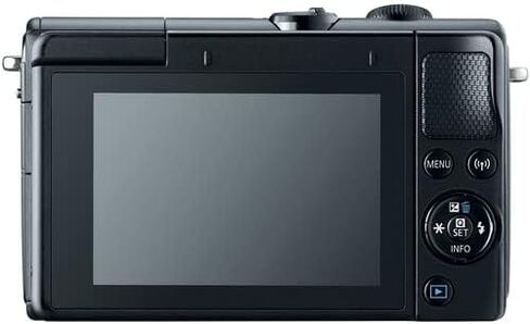 كاميرا Canon EOS M100 الرقمية بدون مرآة مع عدسة 15-45 مم (أسود) (2209C011) + بطاقة سعة 64 جيجابايت + حافظة + قارئ بطاقات + حامل ثلاثي مرن + حزام يد + حافظة غطاء + محفظة + مجموعة تنظيف in Kuwait