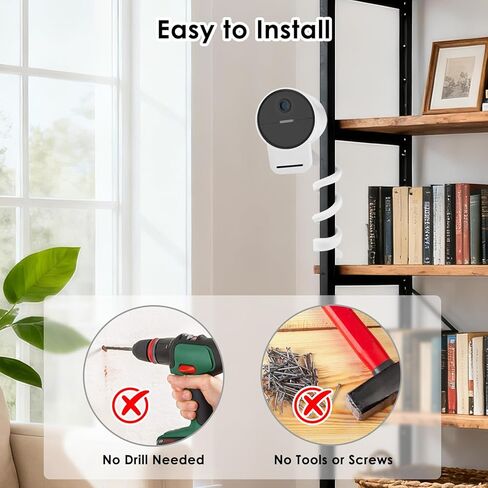 قطعتان من التركيب المرن الملتف لسلسلة الكاميرا الخارجية SimpliSafe الجيل 2/1، سهلة التركيب بدون ثقب للكاميرا SimpliSafe (أبيض) in Kuwait