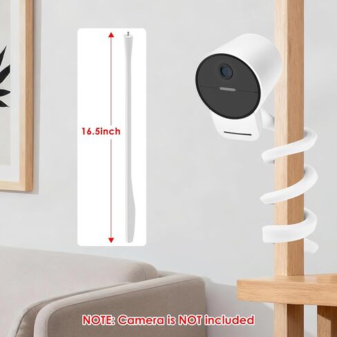 قطعتان من التركيب المرن الملتف لسلسلة الكاميرا الخارجية SimpliSafe الجيل 2/1، سهلة التركيب بدون ثقب للكاميرا SimpliSafe (أبيض) in Kuwait