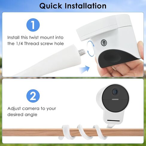 قطعتان من التركيب المرن الملتف لسلسلة الكاميرا الخارجية SimpliSafe الجيل 2/1، سهلة التركيب بدون ثقب للكاميرا SimpliSafe (أبيض) in Kuwait