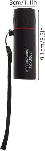 Zerodeko High Definition 2000x24 Monocular Telescope with Universal Smartphone Adapter for Bird Watching and Night Use, Portable Handheld Zoom Telescope for Outdoor Travel and Wildlife in Kuwait