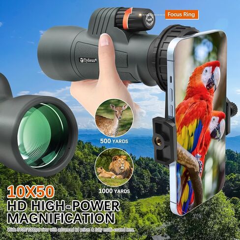 تلسكوب أحادي العين K4-Prism HD 10x50 - حزمة مع - منصات تلسكوبية مضادة للاهتزاز in Kuwait