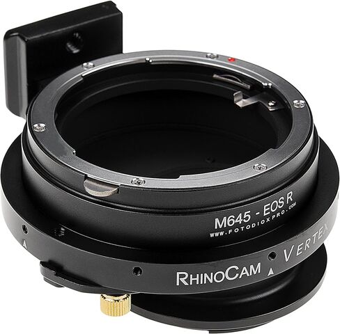 محول خياطة دوار من RhinoCam Vertex، متوافق مع عدسة Mamiya 645 (M645) Mount SLR لكاميرات Canon RF بدون مرآة in Kuwait