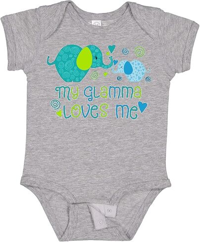 Inktastic My Glamma Loves Me - بدلة أطفال على شكل فيلة لطيفة in Kuwait