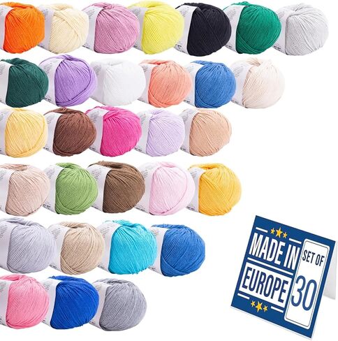 10 كرات الجينز الجينز مع مجلة Amigurumi 55 ٪ من القطن 45 ٪ من الرياضة الراقية 2 أكريليك غزل القطن الحياك in Kuwait