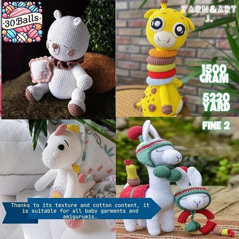 10 كرات الجينز الجينز مع مجلة Amigurumi 55 ٪ من القطن 45 ٪ من الرياضة الراقية 2 أكريليك غزل القطن الحياك in Kuwait
