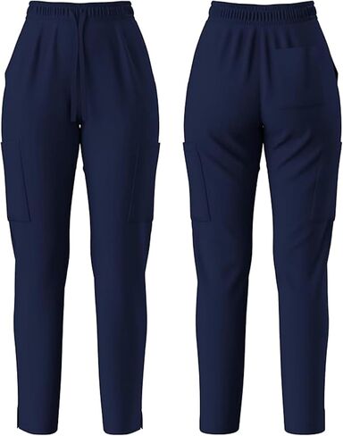 PANDAMED SCRUBS Womens' Medical Scrubs Pants, Stretch Tapered Fit, Elastic Drawstring Waistband, Multiple Pockets,XS-2XL in Saudi Arabia