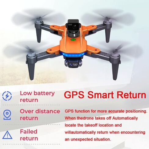 Lozenge 360 ​​درجة تجنب العوائق بدون فرش GPS بدون طيار مع كاميرا للبالغين 4K Smart Follow Auto Return عمر البطارية الطويل Quadcopter 3 بطارية HJ90 حجم كبير in Kuwait
