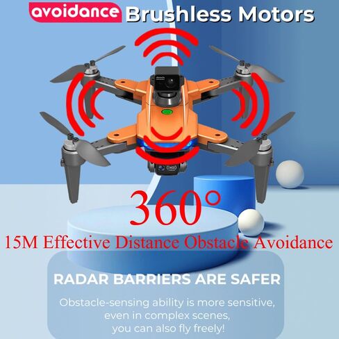 Lozenge 360 ​​درجة تجنب العوائق بدون فرش GPS بدون طيار مع كاميرا للبالغين 4K Smart Follow Auto Return عمر البطارية الطويل Quadcopter 3 بطارية HJ90 حجم كبير in Kuwait