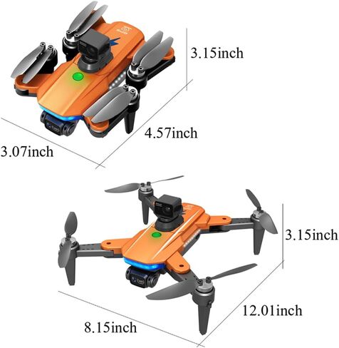 Lozenge 360 ​​درجة تجنب العوائق بدون فرش GPS بدون طيار مع كاميرا للبالغين 4K Smart Follow Auto Return عمر البطارية الطويل Quadcopter 3 بطارية HJ90 حجم كبير in Kuwait