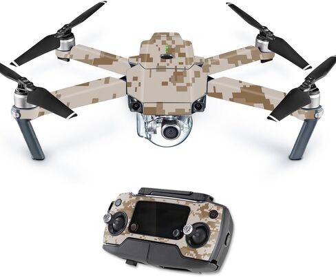 غلاف MightySkins متوافق مع طائرة DJI Mavic Pro Quadcopter بدون طيار - مموه صحراوي | غطاء ملتف واقٍ ومتين وفريد ​​من نوعه من الفينيل | سهل التطبيق والإزالة وتغيير الأنماط | صنع في الولايات المتحدة الأمريكية in Kuwait