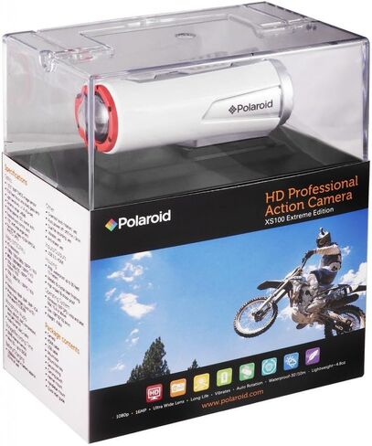 كاميرا بولارويد XS100 Extreme Edition HD 1080p 16MP مقاومة للماء رياضية مع مجموعة تركيب كاملة متضمنة in Kuwait