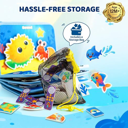 Busy Board Montessori Toys for Toddlers 1-3 Busy Book Sensory Toys for Girls Boys,Airplane Travel Activity Book Toy for 1 2 3 Year Old Birthday Gift,Fine Educational Preschool Learning Toy in Kuwait