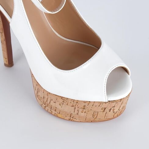 LISHAN Women's Platform 5.9in Super High Heels Pumps Slip On Pointed Toe Sandals in Saudi Arabia