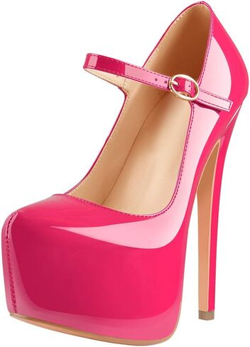 LISHAN Women's Platform 5.9in Super High Heels Pumps Slip On Pointed Toe Sandals in Saudi Arabia