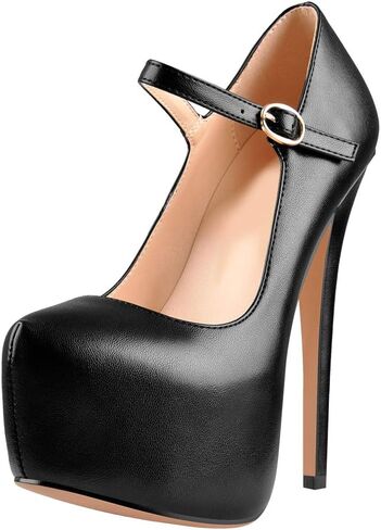 LISHAN Women's Platform 5.9in Super High Heels Pumps Slip On Pointed Toe Sandals in Saudi Arabia