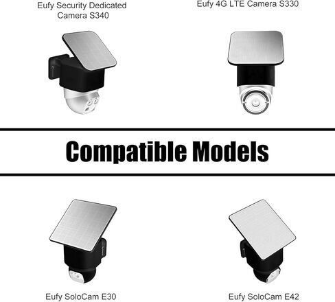 حامل جانبي من الفينيل متوافق مع Eufy SoloCam S340/E30/E42 و4G LTE Cam S330، حامل كاميرا أمان متين بدون حفر لملحقات الفينيل والمزراب (أبيض) in Kuwait