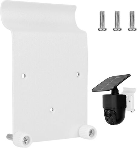 حامل جانبي من الفينيل متوافق مع Eufy SoloCam S340/E30/E42 و4G LTE Cam S330، حامل كاميرا أمان متين بدون حفر لملحقات الفينيل والمزراب (أبيض) in Kuwait
