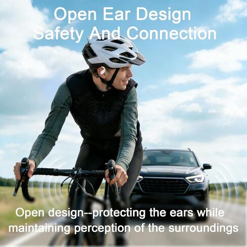Open Ear EarBuds - Headphones Bluetooth with Dual-Fold Design,60H Playtime Bluetooth 6.0 Wireless Earbuds，High-Fidelity Sound,IPX5 Waterproof & Sweatproof for Sports/Fitness/Travel/Workouts (Black) in Kuwait
