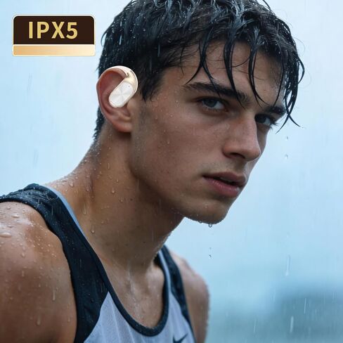 Open Ear EarBuds - Headphones Bluetooth with Dual-Fold Design,60H Playtime Bluetooth 6.0 Wireless Earbuds，High-Fidelity Sound,IPX5 Waterproof & Sweatproof for Sports/Fitness/Travel/Workouts (Black) in Kuwait