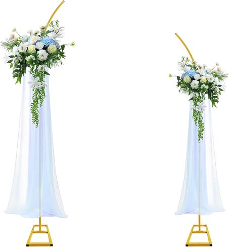 Metal Balloon Arch Stand Backdrop Stand Set of 2 Wedding Arch Stand Flower Arch Floral Arch for Ceremony Wedding Birthday Anniversary Bridal Baby Shower Floral Stand in Kuwait