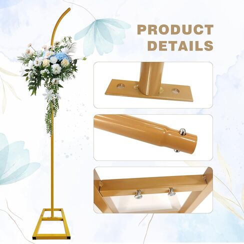 Metal Balloon Arch Stand Backdrop Stand Set of 2 Wedding Arch Stand Flower Arch Floral Arch for Ceremony Wedding Birthday Anniversary Bridal Baby Shower Floral Stand in Kuwait