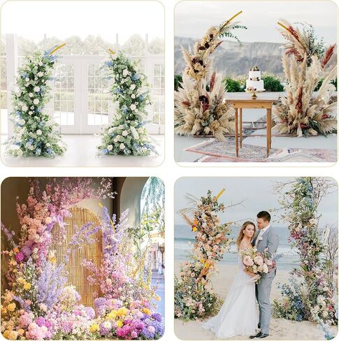 Metal Balloon Arch Stand Backdrop Stand Set of 2 Wedding Arch Stand Flower Arch Floral Arch for Ceremony Wedding Birthday Anniversary Bridal Baby Shower Floral Stand in Kuwait