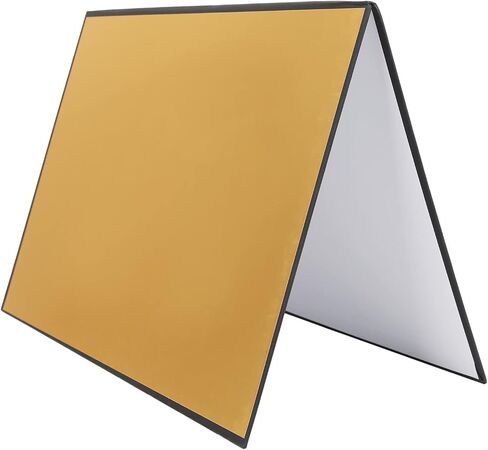 3 - في - 1 ورق مقوى عاكس للضوء للتصوير الفوتوغرافي مقاس A3 مقاس 42 × 30 سم فضي وأبيض وأسود - لوح ورقي عاكس قابل للطي بزاوية 180 درجة متعدد الاستخدامات لتفتيح وتظليل وتحسين التباين (ذهبي وأبيض وأسود) in Kuwait