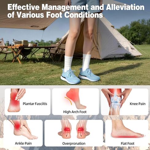 Women's Orthopedic Trail Running Shoes: Comfortable Arch Support Plantar Fasciitis Orthotic Athletic Fashion Sneakers, Flat Feet Casual Walking Hiking Tennis Shoes for Foot Heel and Pain Relief in Saudi Arabia