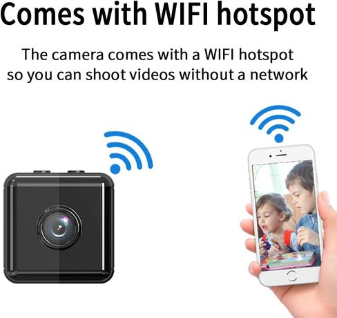 كاميرا أمان X6D Mini 4K WiFi - كاميرا لاسلكية داخلية/خارجية بزاوية واسعة، رؤية ليلية، كشف الحركة، مراقبة الحيوانات الأليفة والمنزل in Kuwait