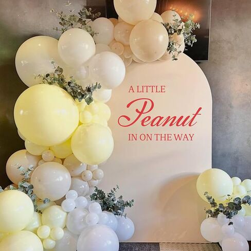 ملصق حائط لديكور حمام الطفل A Little Peanut is On The Way - ملصق جداري لديكور حمام الطفل على شكل فيل، ملصقات ديكور للحفلات تكشف عن الجنس، ملصقات جدارية لديكور قوس البالون على شكل علامة الفول السوداني in Kuwait