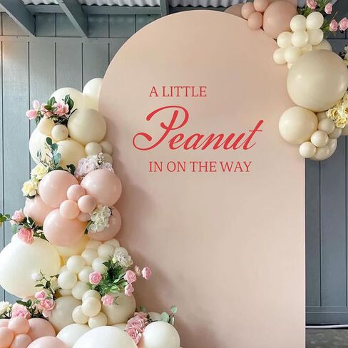 A Little Peanut is On The Way Baby Shower Decal - Elephant Theme Baby Shower Decoration Wall Decal, Gender Reveal Party Decorations Stickers, Peanut Sign Balloon Arch Decor Wall Stickers in Saudi Arabia