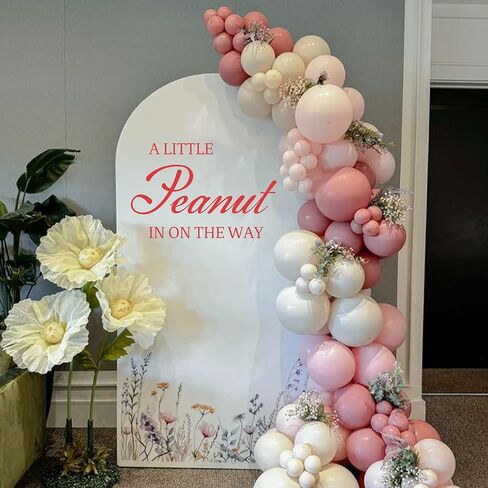 A Little Peanut is On The Way Baby Shower Decal - Elephant Theme Baby Shower Decoration Wall Decal, Gender Reveal Party Decorations Stickers, Peanut Sign Balloon Arch Decor Wall Stickers in Saudi Arabia