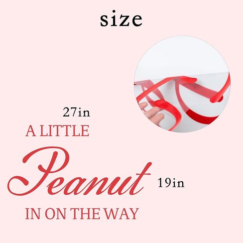 A Little Peanut is On The Way Baby Shower Decal - Elephant Theme Baby Shower Decoration Wall Decal, Gender Reveal Party Decorations Stickers, Peanut Sign Balloon Arch Decor Wall Stickers in Saudi Arabia