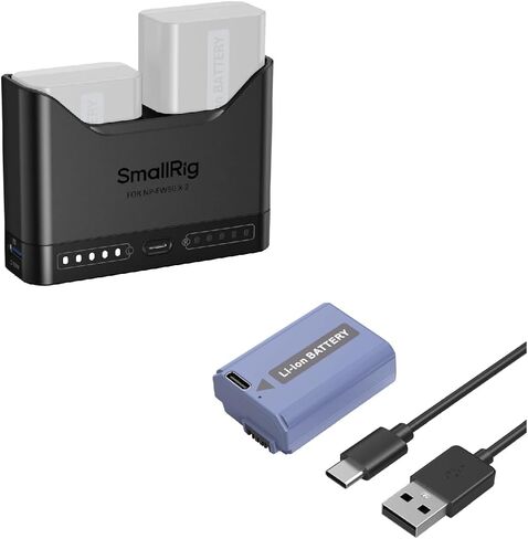 شاحن بطارية SMALLRIG NP-FW50 لسوني وبطارية بديلة USB-C بقدرة 1030 مللي أمبير في الساعة in Kuwait