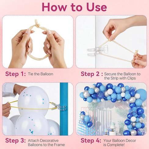 20 Pcs Balloon Arch Clips, 3.5 Inch Clear Balloon Clips with 100 Pcs Long Latex Balloons, Reusable ABS Plastic Transparent Backdrop Spring Clamps for Party Birthday Wedding Garland Decoration in Kuwait