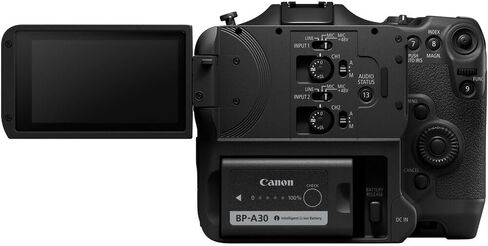 كاميرا Canon EOS C70 السينمائية - كاميرا مدمجة بدقة 4K Super 35 RF مزودة بميزة التركيز البؤري التلقائي ثنائي البكسل و16+ توقف DR ومرشحات ND وC-Log 2 (4507C002) + بطاقة ذاكرة سعة 64 جيجابايت in Kuwait