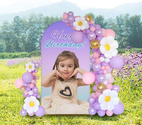 Custom Arch Cover Personalized Arch Backdrop Cover - for Baby Shower Birthday Party Wedding Holiday Graduation Decorations with Photo, 3.9x1.6FT in Saudi Arabia