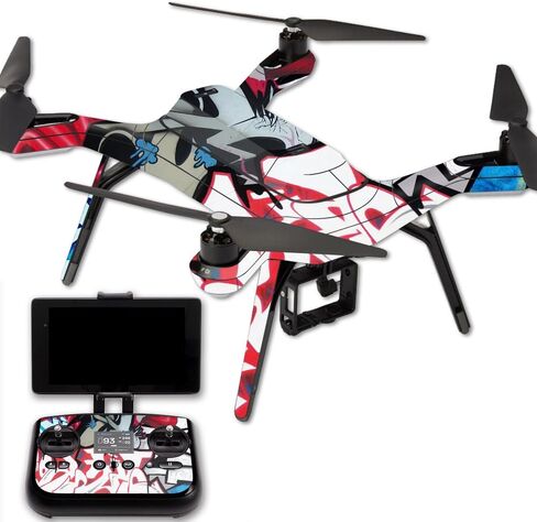 غلاف MightySkins متوافق مع 3DR Solo Drone Quadcopter غلاف لاصق جلود جرافيتي Mash Up in Kuwait